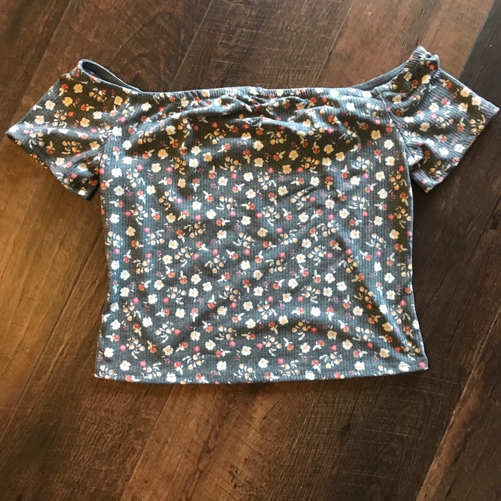 Target Floral off the shoulder crop top